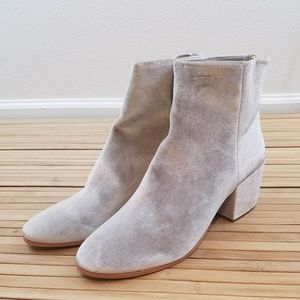 Dolce Vita Grey velvet mirra heeled booties 10